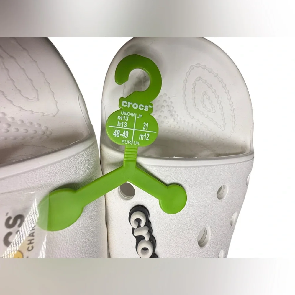 CROCS Classic Slide Sandals Men Size 13 White Slip On Clogs Shoes‎